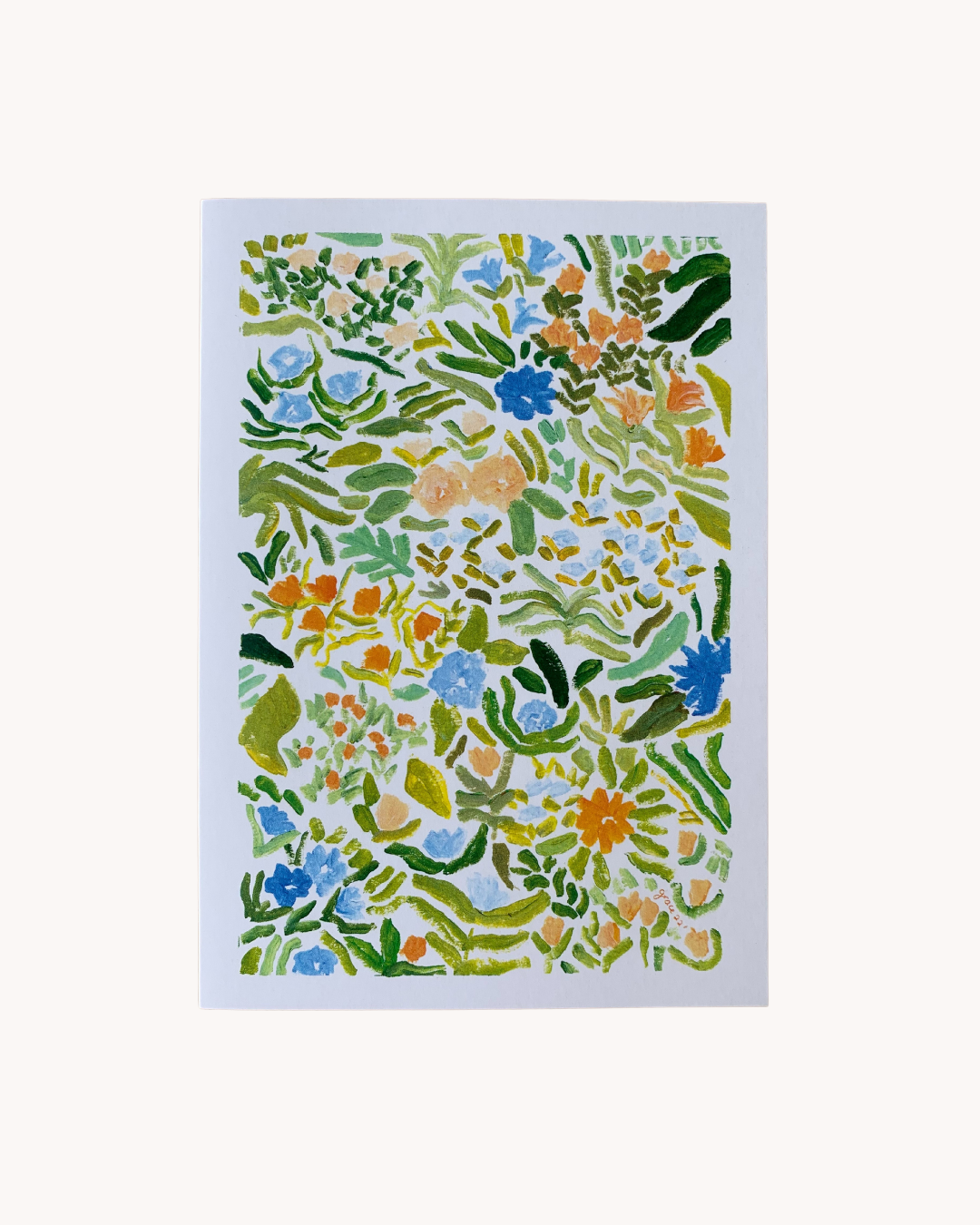 Greeting card - painted florals