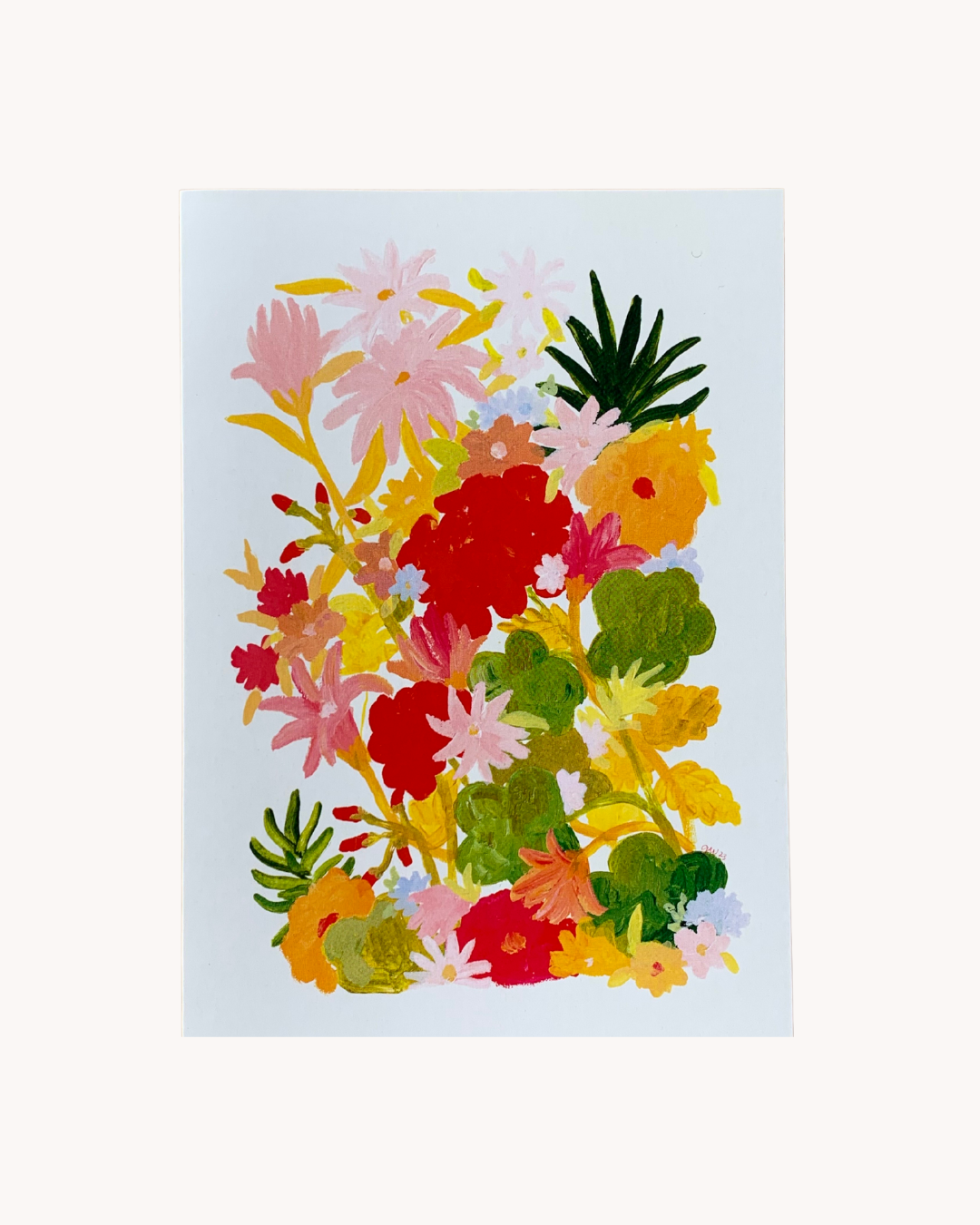 Greeting card - vibrant florals