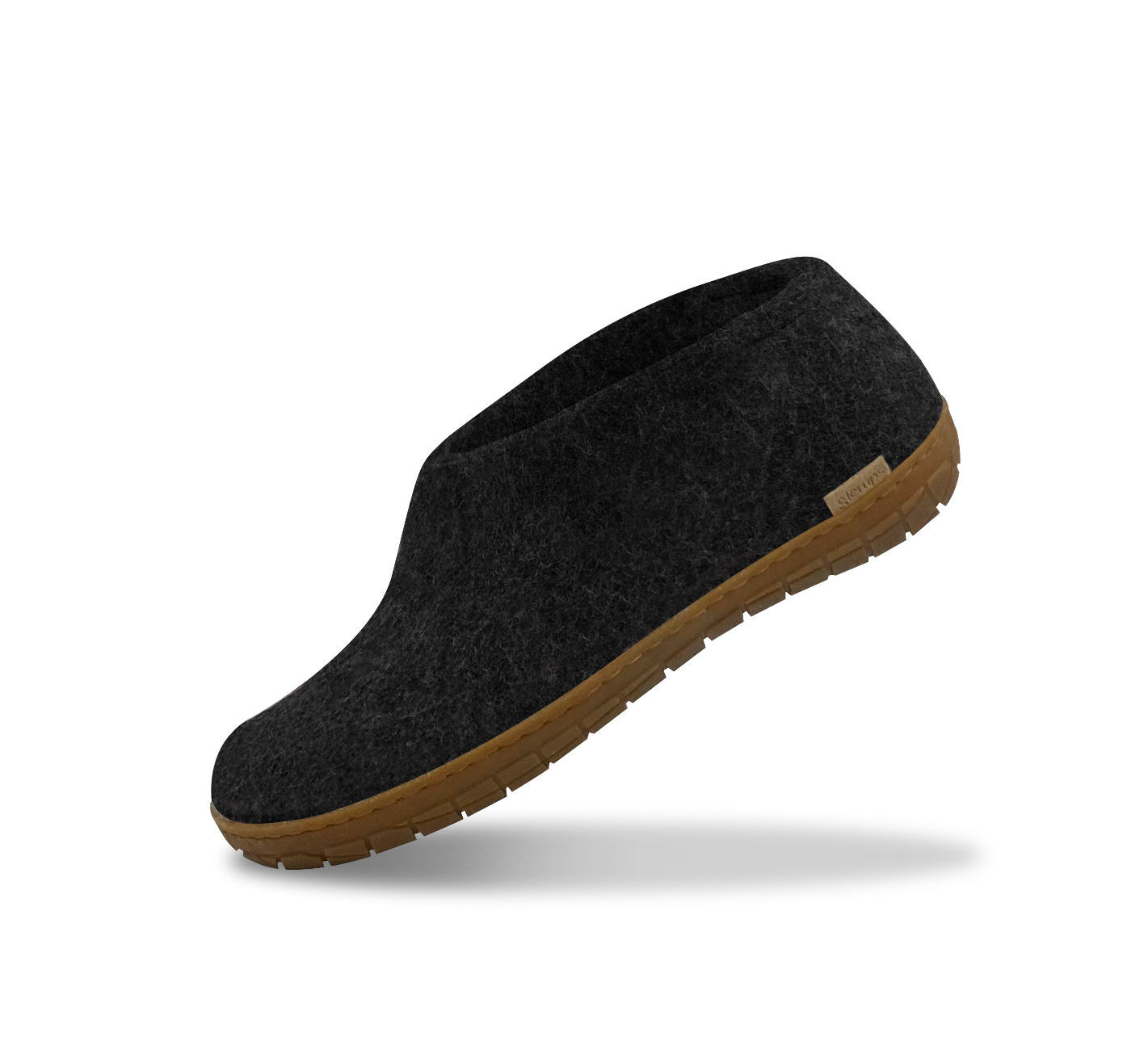 Glerups honey rubber shoe in charcoal