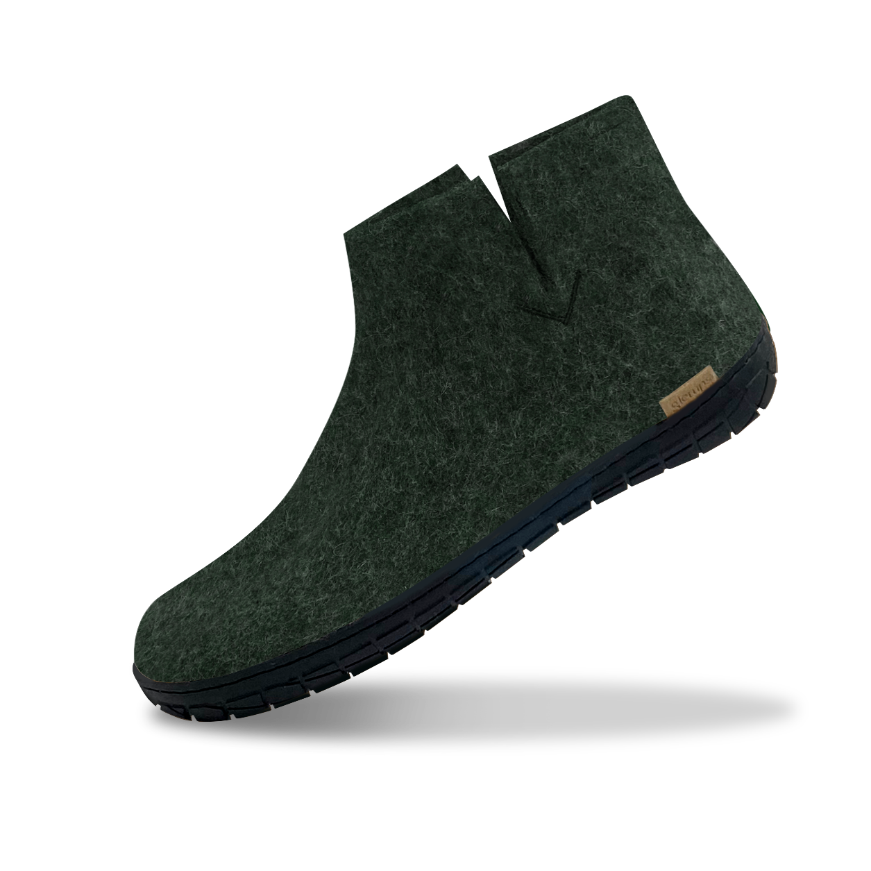 Glerups black rubber boot in forest