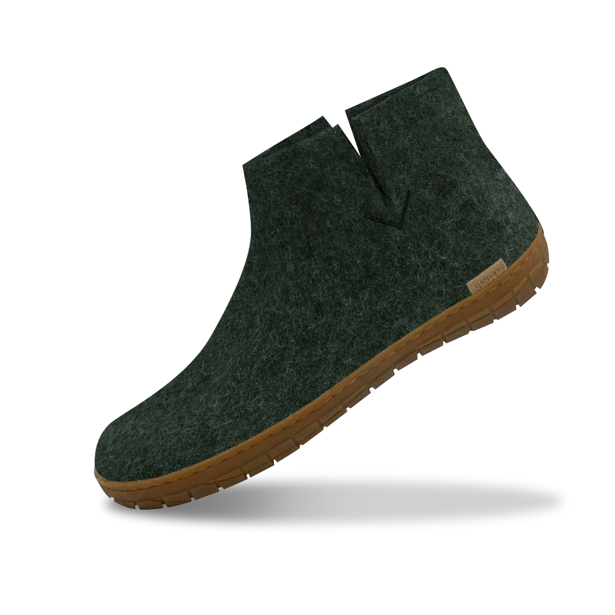 Glerups honey rubber sole boot in forest