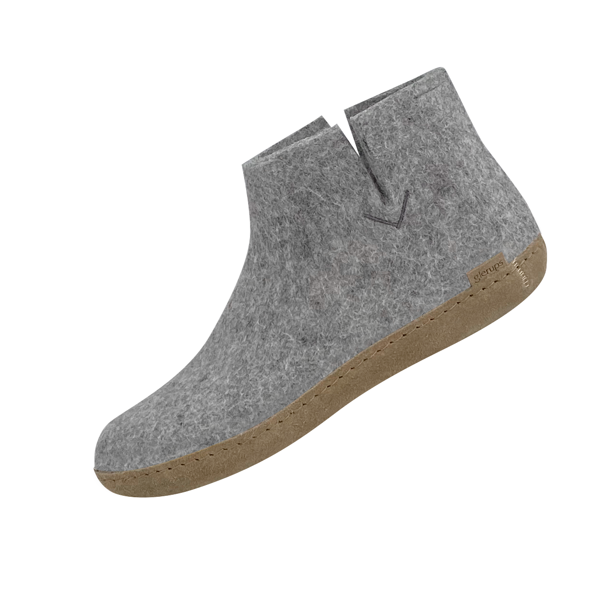 Glerups leather sole boot in grey