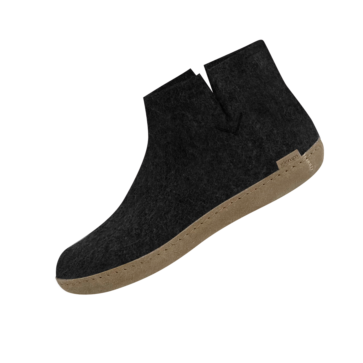 Glerups leather sole boot in charcoal