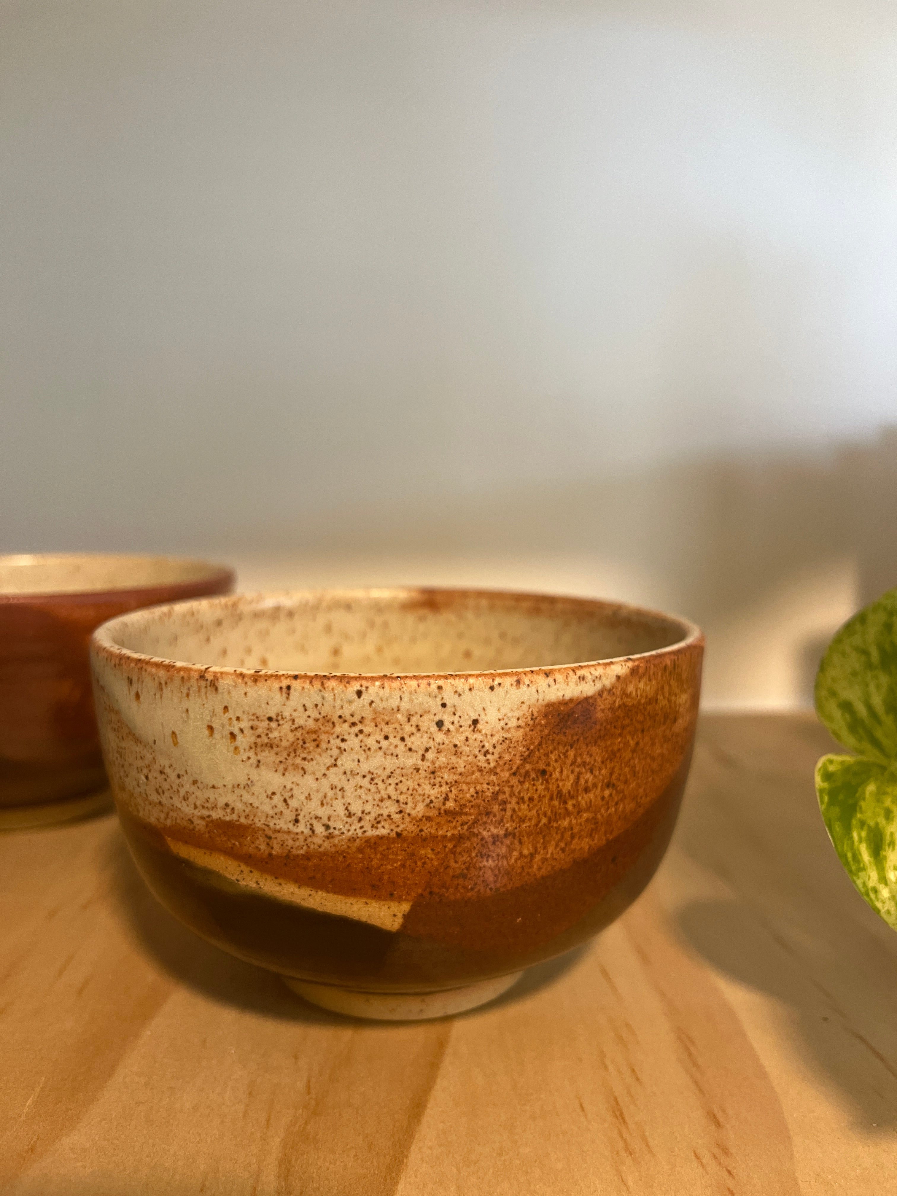Potter Bee chawan pottery