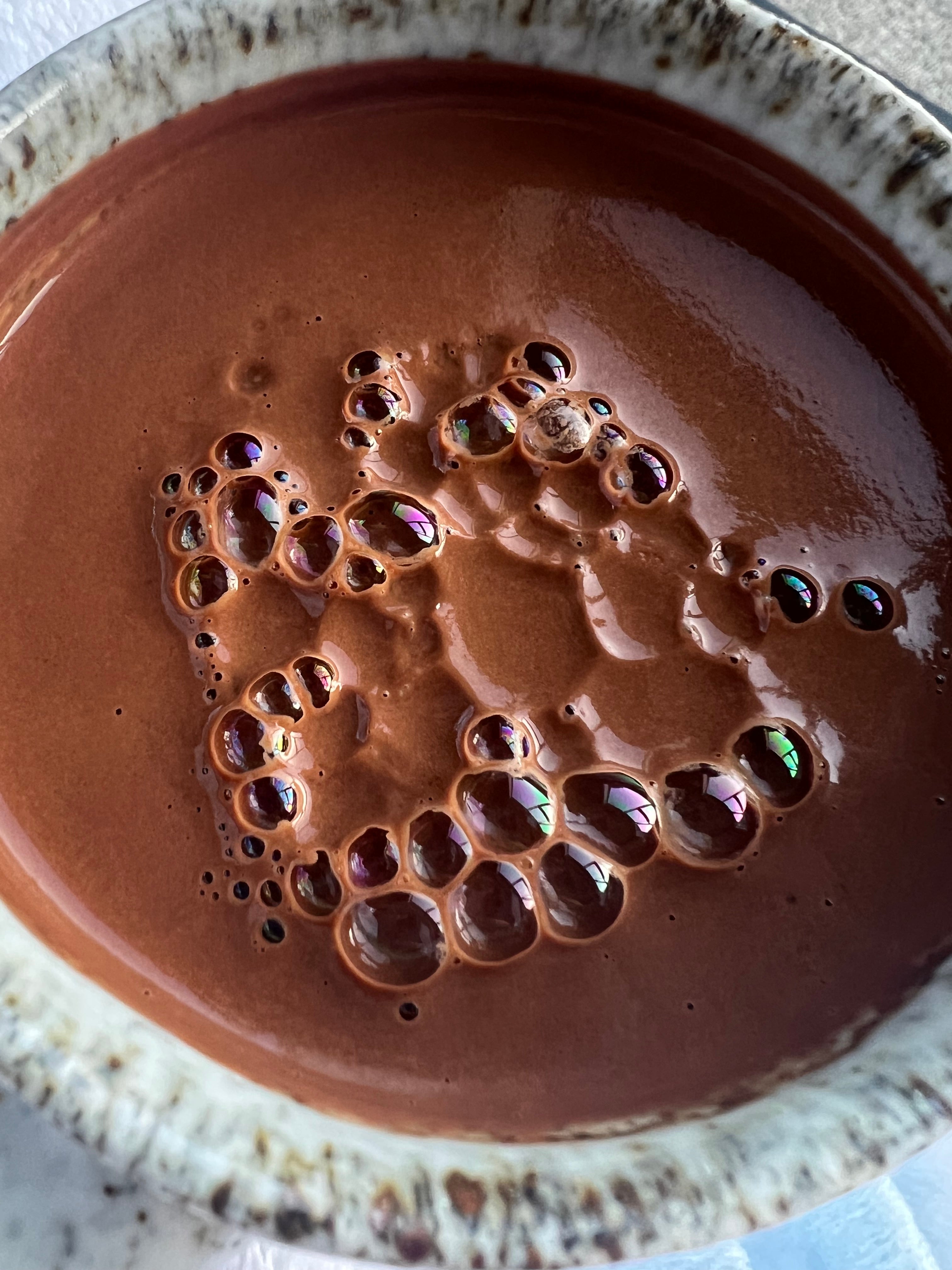 cacao drink in a cup
