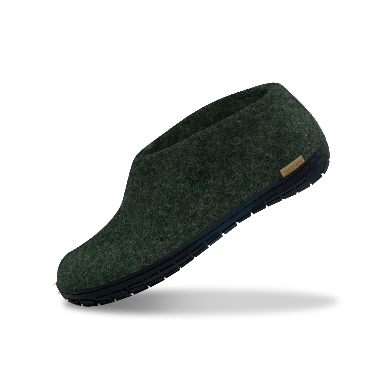Glerups black rubber shoe in forest