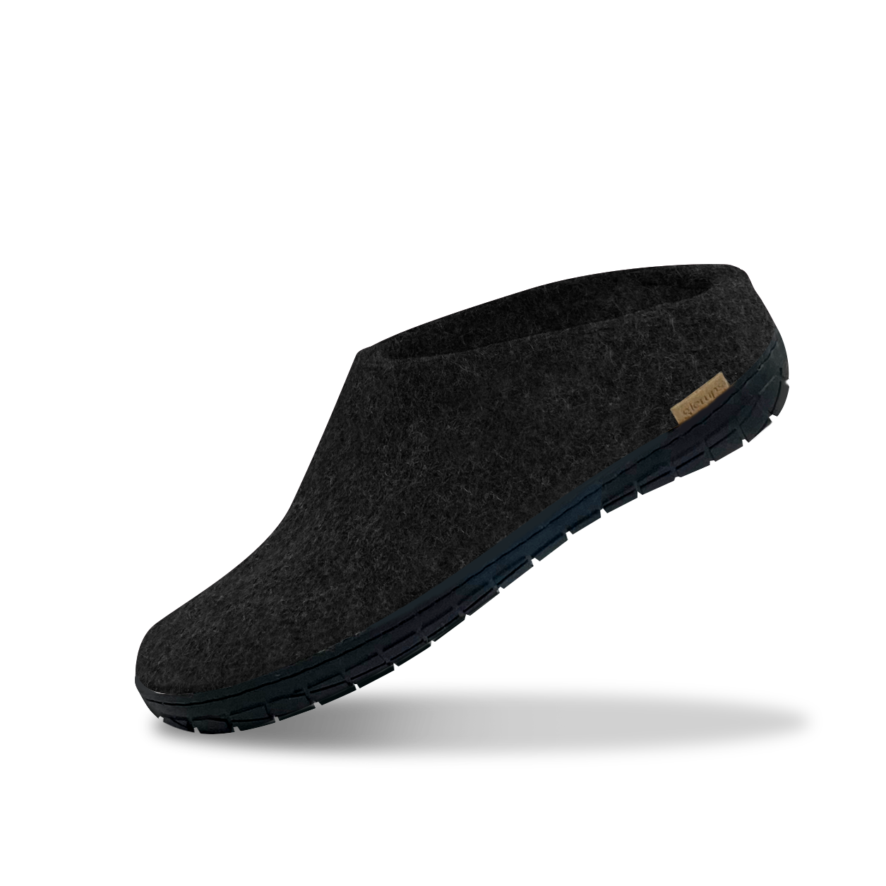 Glerups black rubber slip on in charcoal