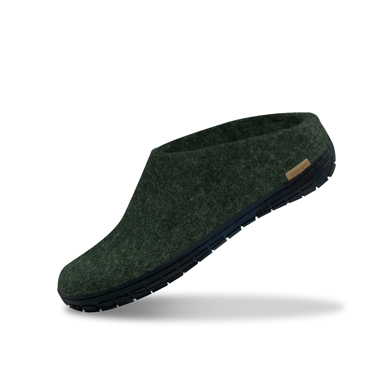 Glerups black rubber slip on in forest