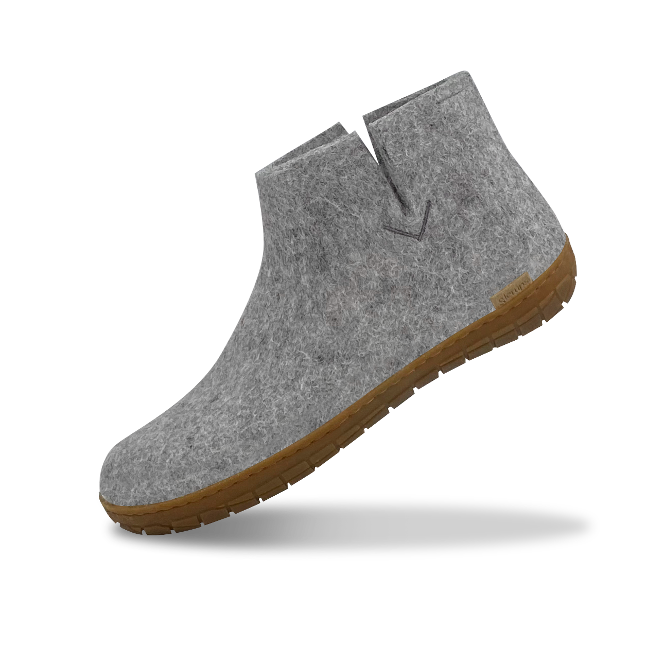 Glerups honey rubber sole boot in grey