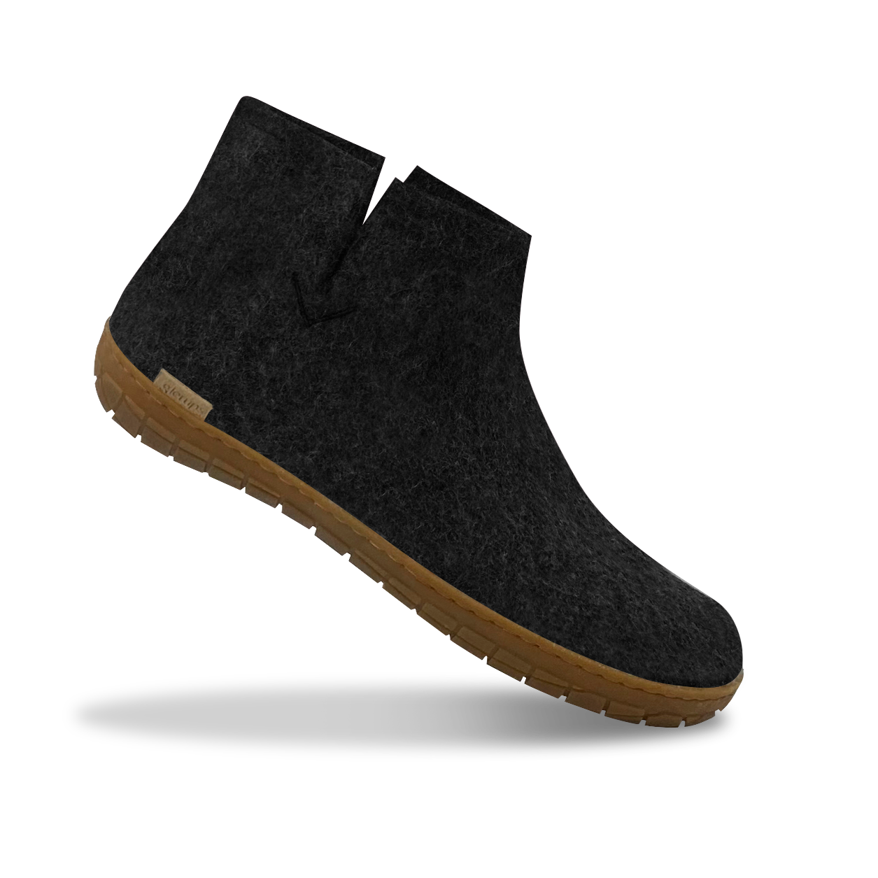 Glerups honey rubber sole boot in charcoal