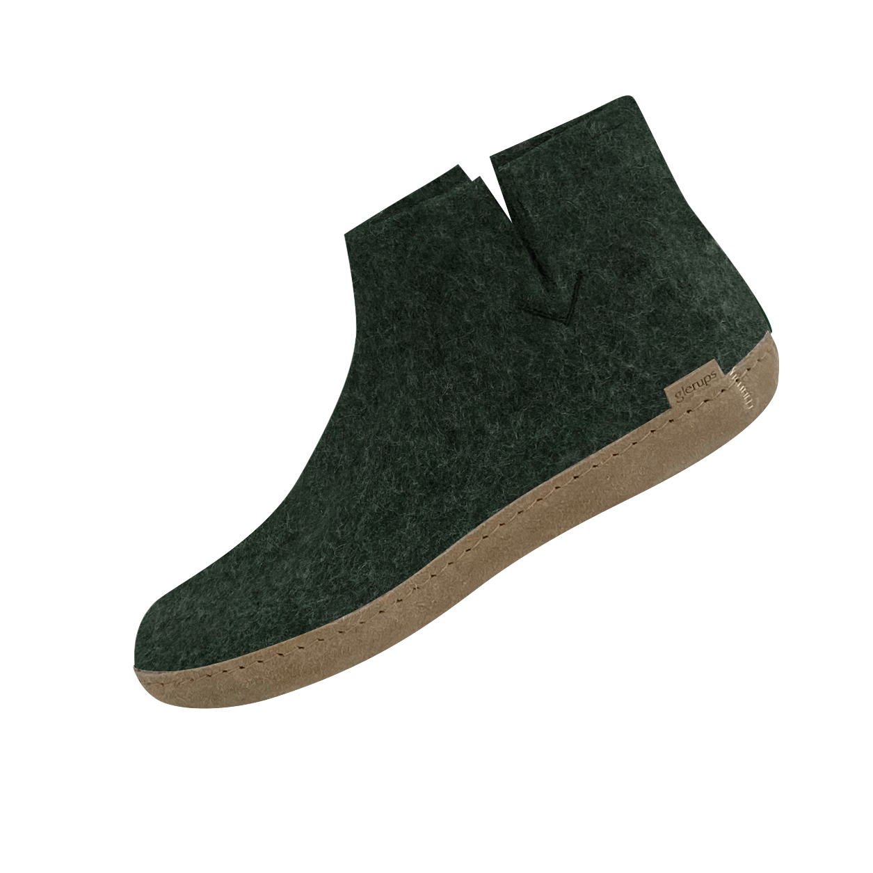 Glerups leather sole boot in forest