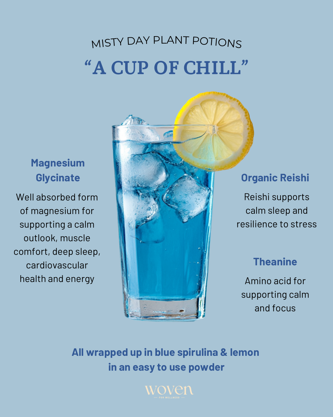 Misty Day Plant Potions Magick Magnesium ingredients and benefits infographic