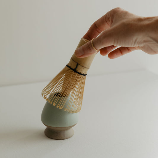 Bamboo whisk and whisk holder